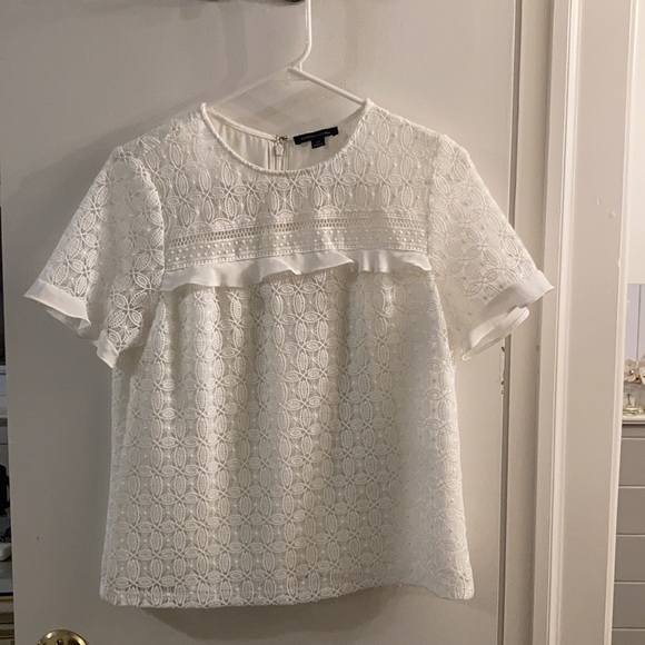 Tommy Hilfiger White Lace Top S/P - Picture 2 of 6